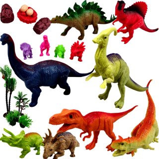 ZESTAW DINOZAURY DINOZAUR FIGURKI T-REX DUŻE 21SZT CIUCIUBABKA