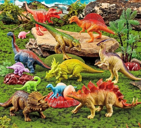 ZESTAW DINOZAURY DINOZAUR FIGURKI T-REX DUŻE 21SZT CIUCIUBABKA