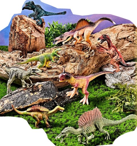 ZESTAW DINOZAURY DINOZAUR FIGURKI T-REX DUŻE 8 SZT CIUCIUBABKA