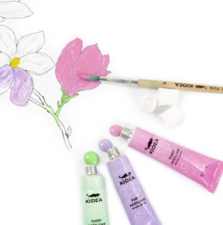 FARBY AKRYLOWE PASTELOWE W TUBACH 12KOL 12ML ZESTA DERFORM