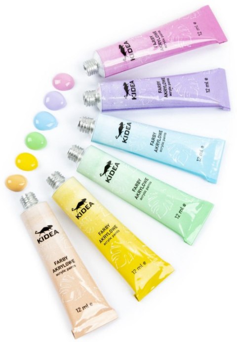 FARBY AKRYLOWE PASTELOWE W TUBACH 12KOL 12ML ZESTA DERFORM FARBY AKRYLOWE PASTELOWE W TUBACH 12KOL 12ML ZESTA DERFORM