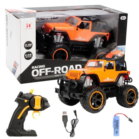 MEGA DUZY JEEP AUTO ZDALNIE STEROWANY AKU LED CIUCIUBABKA