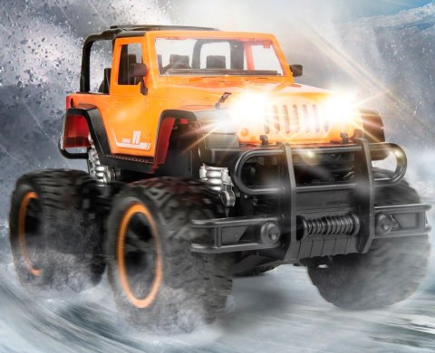 MEGA DUZY JEEP AUTO ZDALNIE STEROWANY AKU LED CIUCIUBABKA