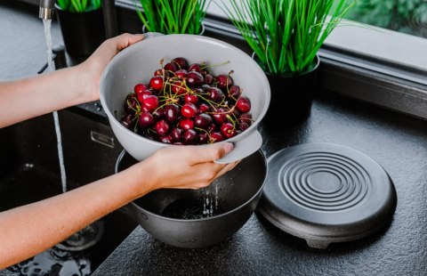 ZESTAW KOMPLET MISKA DURSZLAK PRZYKRYWKA 3L 3W1 PRONICE