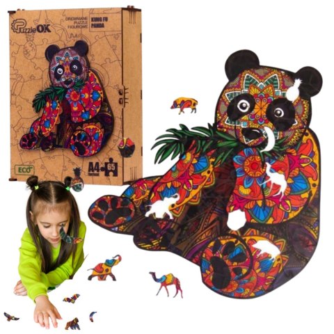 PUZZLE DREWNIANE UKŁADANKA KUNG FU PANDA MIŚ KOLOR PUZZLEOK PUZZLE DREWNIANE UKŁADANKA KUNG FU PANDA MIŚ KOLOR PUZZLEOK