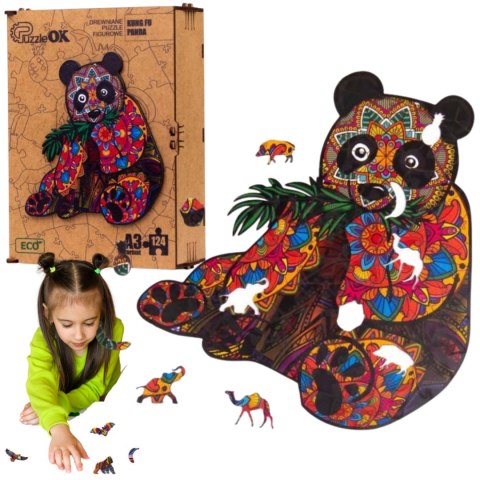 PUZZLE DREWNIANE UKŁADANKA KUNG FU PANDA MIŚ KOLOR PUZZLEOK PUZZLE DREWNIANE UKŁADANKA KUNG FU PANDA MIŚ KOLOR PUZZLEOK