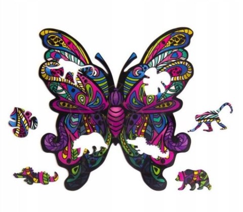 PUZZLE DREWNIANE UKŁADANKA MOTYL KOLOROWY WZORY PUZZLEOK PUZZLE DREWNIANE UKŁADANKA MOTYL KOLOROWY WZORY PUZZLEOK
