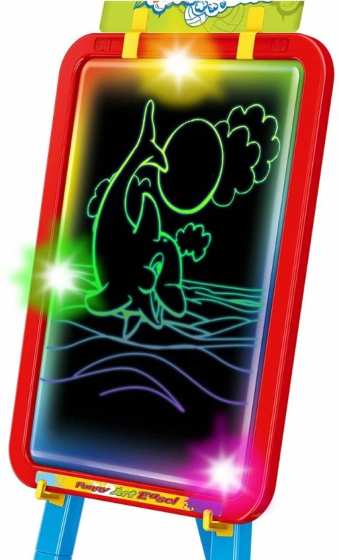 ZESTAW KREATYWNY TABLICA 3W1 MALOWANIE PISAKI LED MADEJ