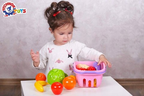 ZESTAW KUCHENNY W KOSZYKU NACZYNIA GARNKI KAWOWY TECHNOK