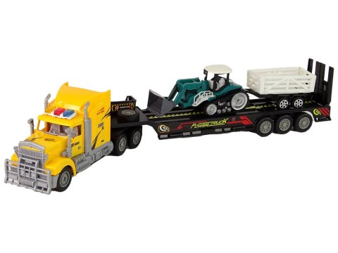 CIĘŻARÓWKA Z LAWETĄ ZDALNIE STEROWANA R/C MASZYNA Z PRZYCZEPĄ ŻÓŁTA IMPORT LEANTOYS CIĘŻARÓWKA Z LAWETĄ ZDALNIE STEROWANA R/C MASZYNA Z PRZYCZEPĄ ŻÓŁTA IMPORT LEANTOYS