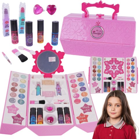 KUFEREK KOSMETYKÓW PAZNOKCI MAKIJAŻ MAKEUP CIEN ZESTAW DLA DZIEWCZYNKI DUŻY IMPORT PRONICE