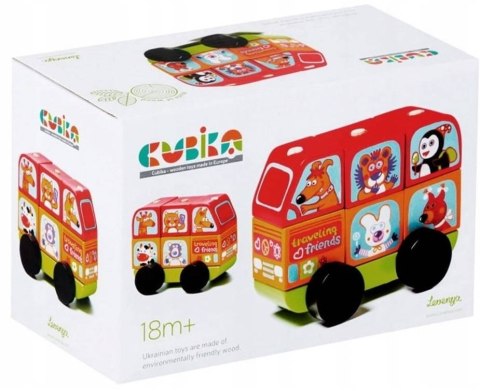 MINI CIĘZARÓWKA BUS AUTO DREWNIANE ZWIERZĄTKA KOLO CUBIKA MINI CIĘZARÓWKA BUS AUTO DREWNIANE ZWIERZĄTKA KOLO CUBIKA