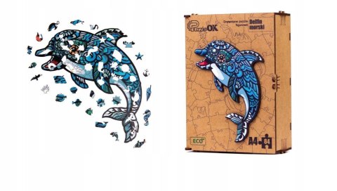 PUZZLE DREWNIANE UKŁADANKA DELFIN MORSKI RYBA RYBK PUZZLEOK PUZZLE DREWNIANE UKŁADANKA DELFIN MORSKI RYBA RYBK PUZZLEOK