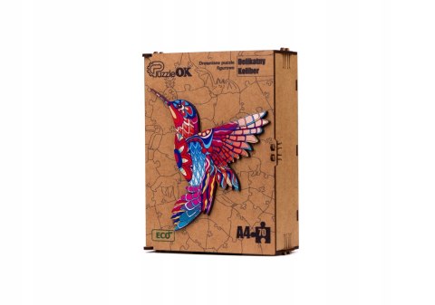 PUZZLE DREWNIANE UKŁADANKA DELIKATNY KOLIBER PTAK PUZZLEOK PUZZLE DREWNIANE UKŁADANKA DELIKATNY KOLIBER PTAK PUZZLEOK