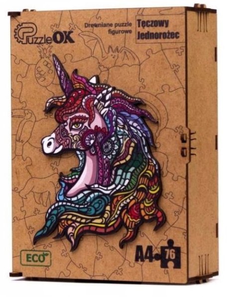 PUZZLE DREWNIANE UKŁADANKA JEDNOROŻEC KUCYK TĘCZOW PUZZLEOK PUZZLE DREWNIANE UKŁADANKA JEDNOROŻEC KUCYK TĘCZOW PUZZLEOK