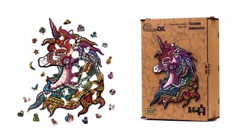 PUZZLE DREWNIANE UKŁADANKA JEDNOROŻEC KUCYK TĘCZOW PUZZLEOK PUZZLE DREWNIANE UKŁADANKA JEDNOROŻEC KUCYK TĘCZOW PUZZLEOK
