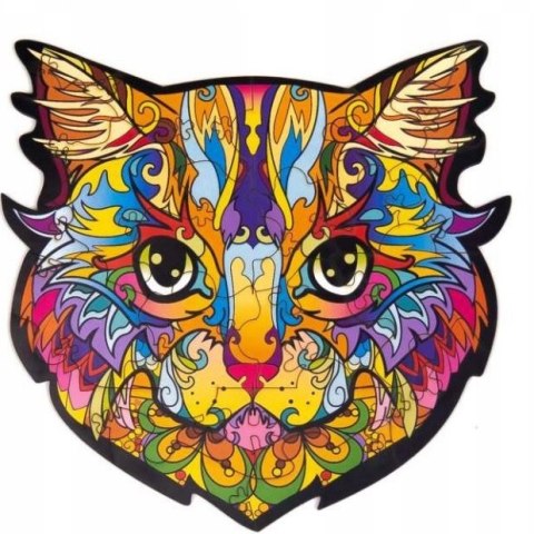 PUZZLE DREWNIANE UKŁADANKA KOT KOTEK KOLOROWY PUZZLEOK PUZZLE DREWNIANE UKŁADANKA KOT KOTEK KOLOROWY PUZZLEOK
