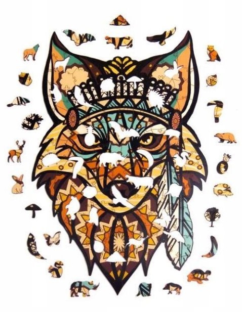 PUZZLE DREWNIANE UKŁADANKA LEŚNY LIS LISEK KOLOROW PUZZLEOK PUZZLE DREWNIANE UKŁADANKA LEŚNY LIS LISEK KOLOROW PUZZLEOK