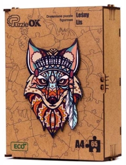 PUZZLE DREWNIANE UKŁADANKA LEŚNY LIS LISEK KOLOROW PUZZLEOK PUZZLE DREWNIANE UKŁADANKA LEŚNY LIS LISEK KOLOROW PUZZLEOK