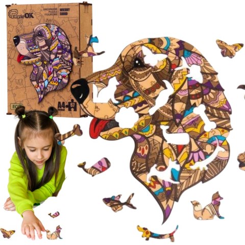 PUZZLE DREWNIANE UKŁADANKA PIESEK WIERNY SIRKO PUZZLEOK PUZZLE DREWNIANE UKŁADANKA PIESEK WIERNY SIRKO PUZZLEOK