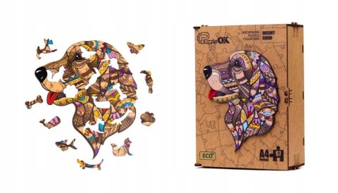 PUZZLE DREWNIANE UKŁADANKA PIESEK WIERNY SIRKO PUZZLEOK PUZZLE DREWNIANE UKŁADANKA PIESEK WIERNY SIRKO PUZZLEOK