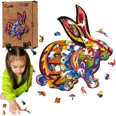 PUZZLE DREWNIANE UKŁADANKA PUSZYSTY ZAJĄC KRÓLIK PUZZLEOK PUZZLE DREWNIANE UKŁADANKA PUSZYSTY ZAJĄC KRÓLIK PUZZLEOK