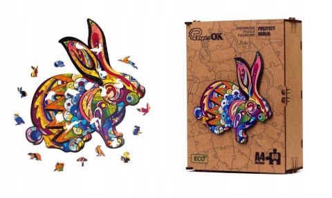 PUZZLE DREWNIANE UKŁADANKA PUSZYSTY ZAJĄC KRÓLIK PUZZLEOK PUZZLE DREWNIANE UKŁADANKA PUSZYSTY ZAJĄC KRÓLIK PUZZLEOK