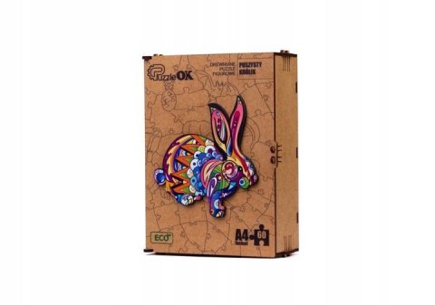 PUZZLE DREWNIANE UKŁADANKA PUSZYSTY ZAJĄC KRÓLIK PUZZLEOK PUZZLE DREWNIANE UKŁADANKA PUSZYSTY ZAJĄC KRÓLIK PUZZLEOK