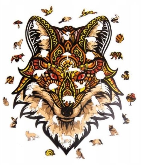 PUZZLE DREWNIANE UKŁADANKA ZACZAROWANY LIS LISEK PUZZLEOK PUZZLE DREWNIANE UKŁADANKA ZACZAROWANY LIS LISEK PUZZLEOK