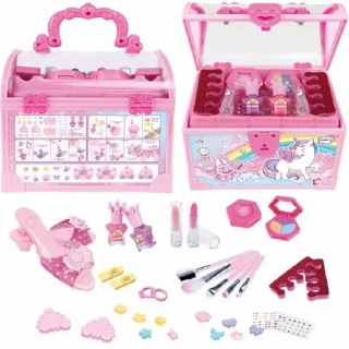 KUFEREK Z KOSMETYKAMI MEGA AKCESORIA BUCIKI PĘDZELKI SPINKI PĘDZLE MAKEUP IMPORT PRONICE
