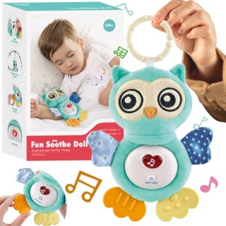 PLUSZOWA SÓWKA SOWA USYPIANKA SZUMIĄCA SENSORYCZNA IMPORT PRONICE