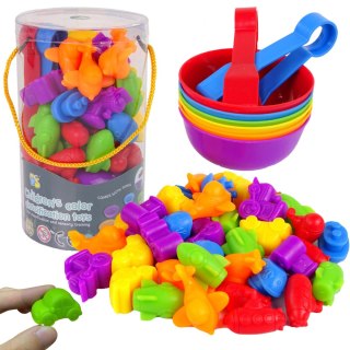 ZESTAW XXL DO NAUKI LICZENIA KOLORÓW CHWYTANIA GRA SORTER MONTESSORI LOGIKA IMPORT PRONICE