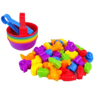 ZESTAW XXL DO NAUKI LICZENIA KOLORÓW CHWYTANIA GRA SORTER MONTESSORI LOGIKA IMPORT PRONICE