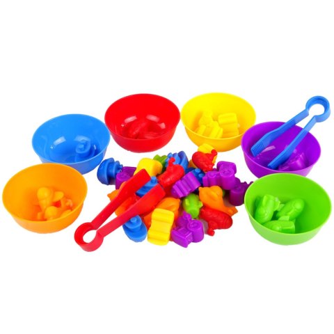 ZESTAW XXL DO NAUKI LICZENIA KOLORÓW CHWYTANIA GRA SORTER MONTESSORI LOGIKA IMPORT PRONICE
