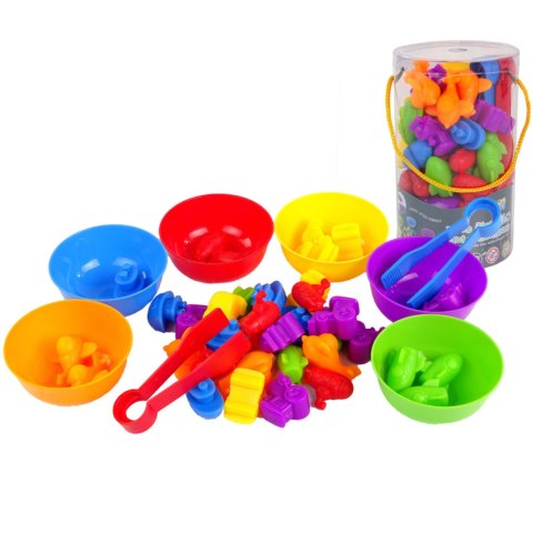 ZESTAW XXL DO NAUKI LICZENIA KOLORÓW CHWYTANIA GRA SORTER MONTESSORI LOGIKA IMPORT PRONICE