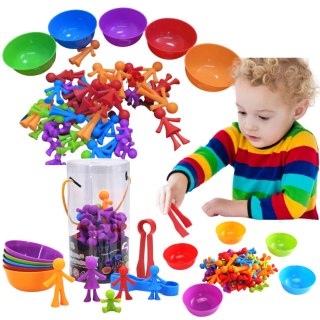 ZESTAW XXL DO NAUKI LICZENIA KOLORÓW CHWYTANIA GRA SORTER MONTESSORI LOGIKA IMPORT PRONICE