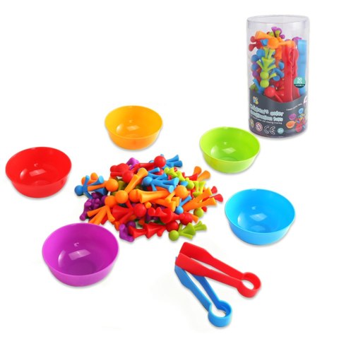 ZESTAW XXL DO NAUKI LICZENIA KOLORÓW CHWYTANIA GRA SORTER MONTESSORI LOGIKA IMPORT PRONICE