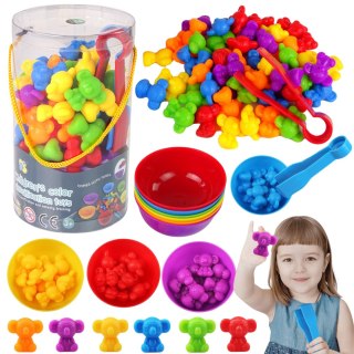 ZESTAW XXL DO NAUKI LICZENIA KOLORÓW CHWYTANIA GRA SORTER MONTESSORI LOGIKA IMPORT PRONICE