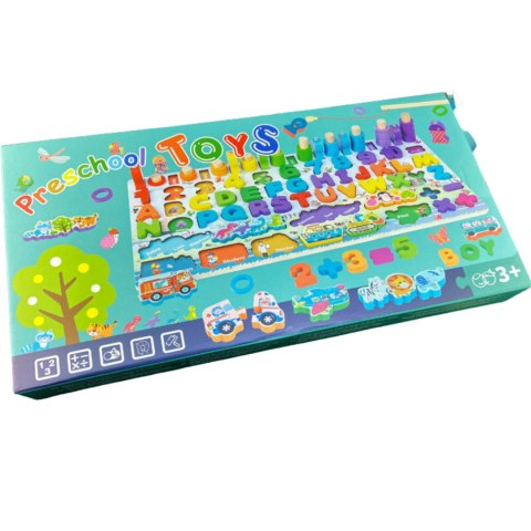 DREWNIANA UKŁADANKA MONTESSORI NAUKA LICZB CYFER ALFABET ŁOWIENIE RYBEK IMPORT PRONICE DREWNIANA UKŁADANKA MONTESSORI NAUKA LICZB CYFER ALFABET ŁOWIENIE RYBEK IMPORT PRONICE