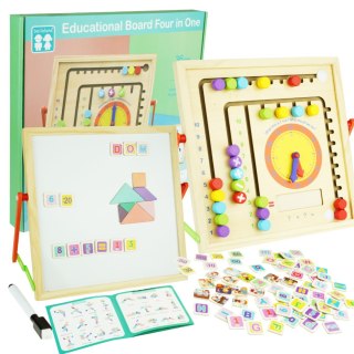 EDUKACYJNA SENSORYCZNA TABLICA MAGNETYCZNA KREATYWNA ZEGAR TANGRAM KARTY IMPORT PRONICE