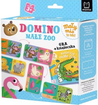 GRA Z KSIĄŻECZKĄ DOMINO MAŁE ZOO MAŁY MIŚ TO LUBI AKSJOMAT