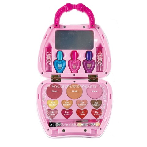 KUFEREK KOSMETYKÓW TOREBKA PAZNOKCI MAKIJAŻ MAKEUP ZESTAW LAKIERY PĘDZLE IMPORT PRONICE