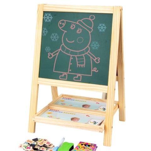 TABLICA DREWNIANA DWUSTRONNA MAGNETYCZNA MARKER KREDA LITERKI CYFRY GĄBKA IMPORT PRONICE TABLICA DREWNIANA DWUSTRONNA MAGNETYCZNA MARKER KREDA LITERKI CYFRY GĄBKA IMPORT PRONICE