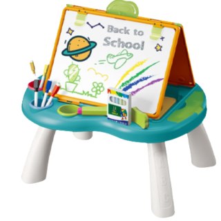 TABLICA EDUKACYJNA KREDOWA DWUSTRONNA STOLIK + GRY + AKCESORIA IMPORT PRONICE