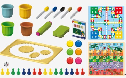 TABLICA EDUKACYJNA KREDOWA DWUSTRONNA STOLIK + GRY + AKCESORIA IMPORT PRONICE