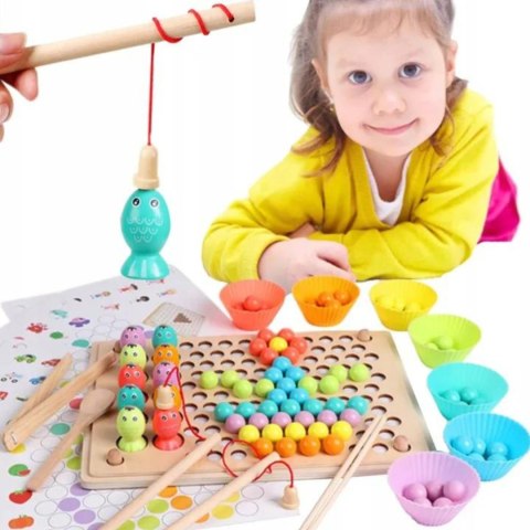 TRENING MÓZGU DREWNIANA UKŁADANKA LOGICZNA GRA ŁOWIENIE RYBEK MONTESSORI IMPORT PRONICE TRENING MÓZGU DREWNIANA UKŁADANKA LOGICZNA GRA ŁOWIENIE RYBEK MONTESSORI IMPORT PRONICE