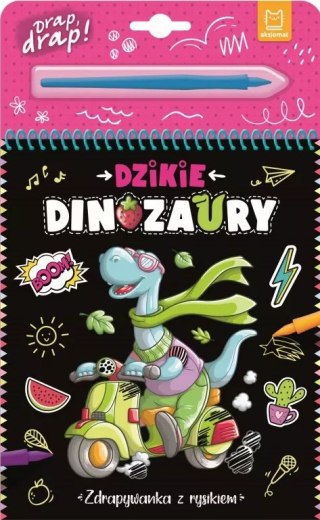 ZDRAPYWANKA NOTES Z RYSIKIEM DZIKIE DINOZAURY AKSJOMAT