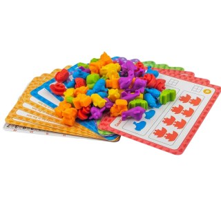ZESTAW EDUKACYJNY NAUKA LICZENIA FIGURKI MONTESSORI KARTY GRA ZRĘCZNOŚCIOWA IMPORT PRONICE