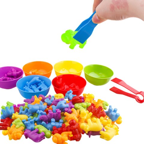 ZESTAW EDUKACYJNY NAUKA LICZENIA FIGURKI MONTESSORI KARTY GRA ZRĘCZNOŚCIOWA IMPORT PRONICE
