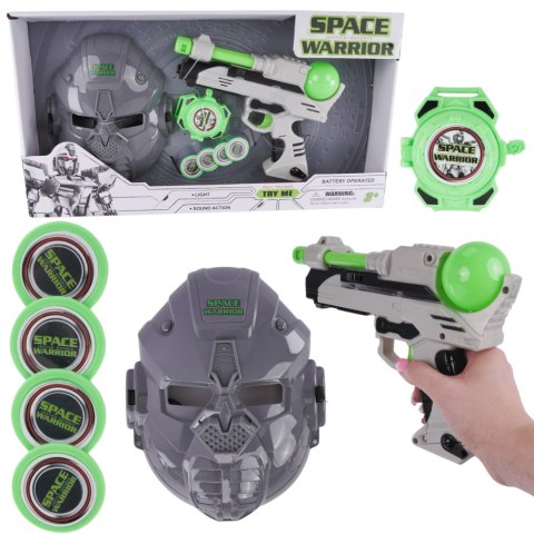 ZESTAW KOSMICZNY PISTOLET BŁYSKOWY ŚWIATŁO DŹWIĘK ZABAWKA DLA DZIECI IMPORT PRONICE